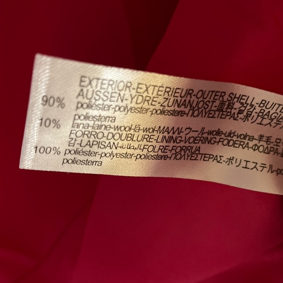 ZARA FUCHSIA PINK WOOL BLEND DOUBLE-BREASTED COAT SIZE S - Picture 9 of 13